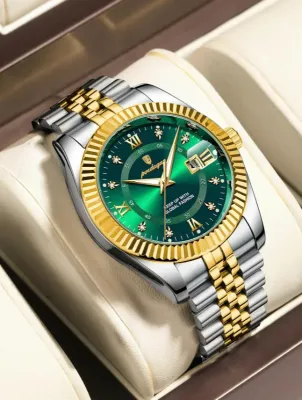 POEDAGAR Luxury Watch (Ocean green) 502- with Free Gift Box & Chain Cutter